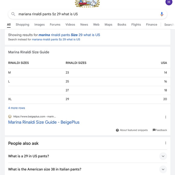 MARINA RINALDI Pants SZ 29 Made In Italy - Picture 10 of 10